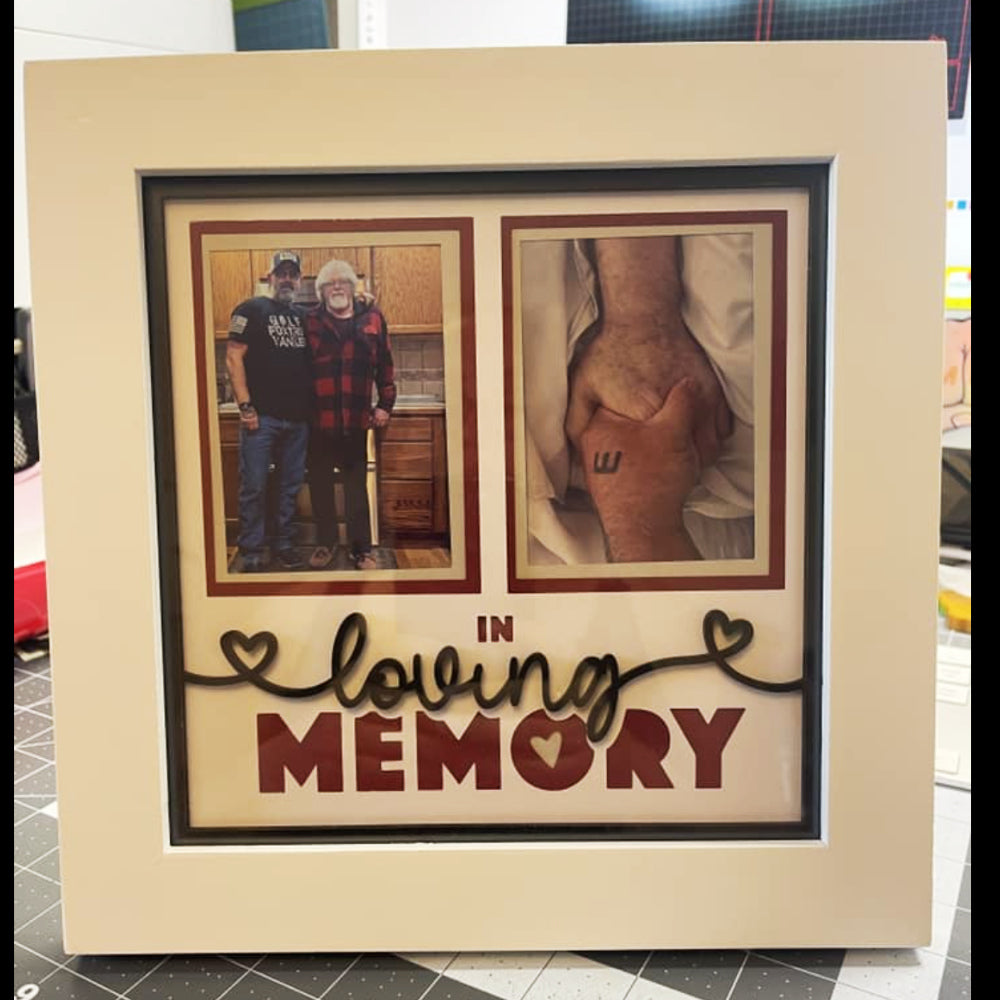 In Loving Memory Memorial Picture Frame Layered Shadow Box Project