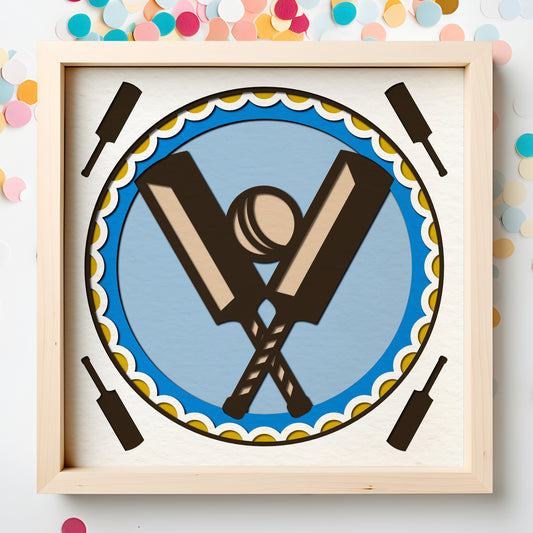 Cricket Name Sign Layered SVG Shadow Box Project