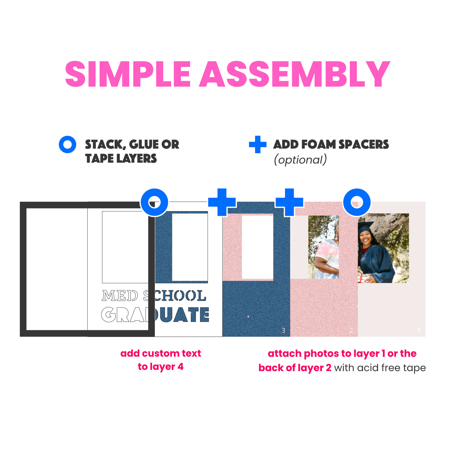 Graduate Customizable Picture Frame Layered Shadow Box Project