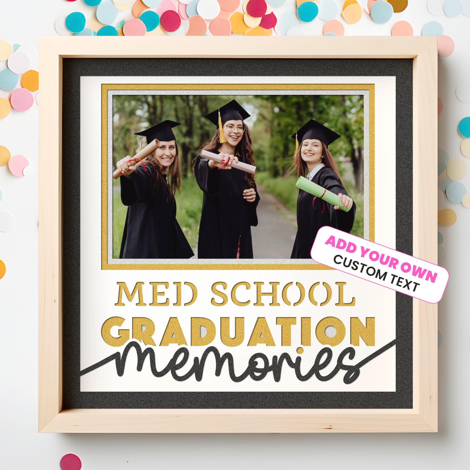 Graduation Memories Customizable Picture Frame Layered Shadow Box Project