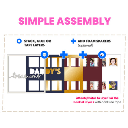 Daddy's Treasures Picture Frame Shadow Box Project