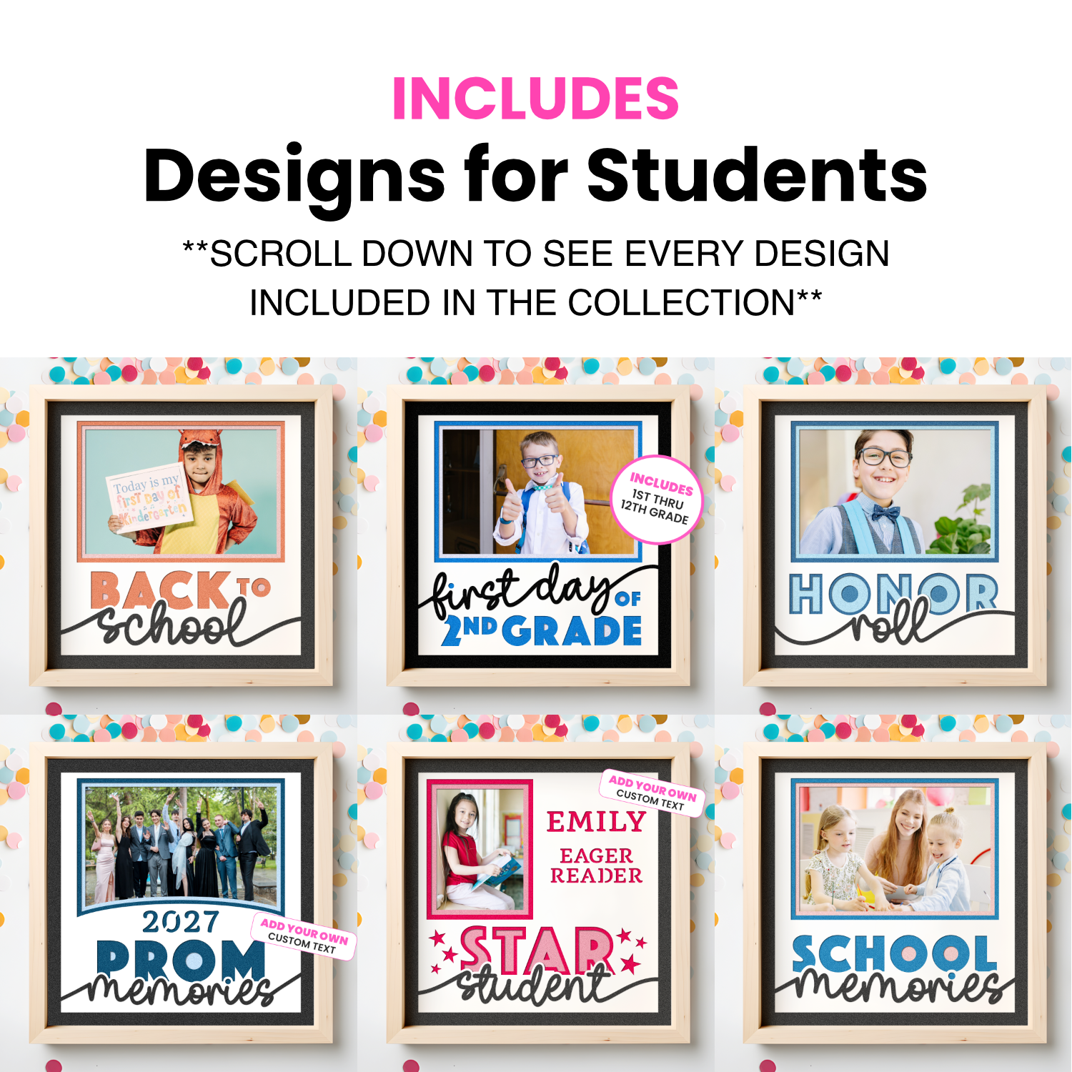 School & Teacher Picture Frame SVG Bundle