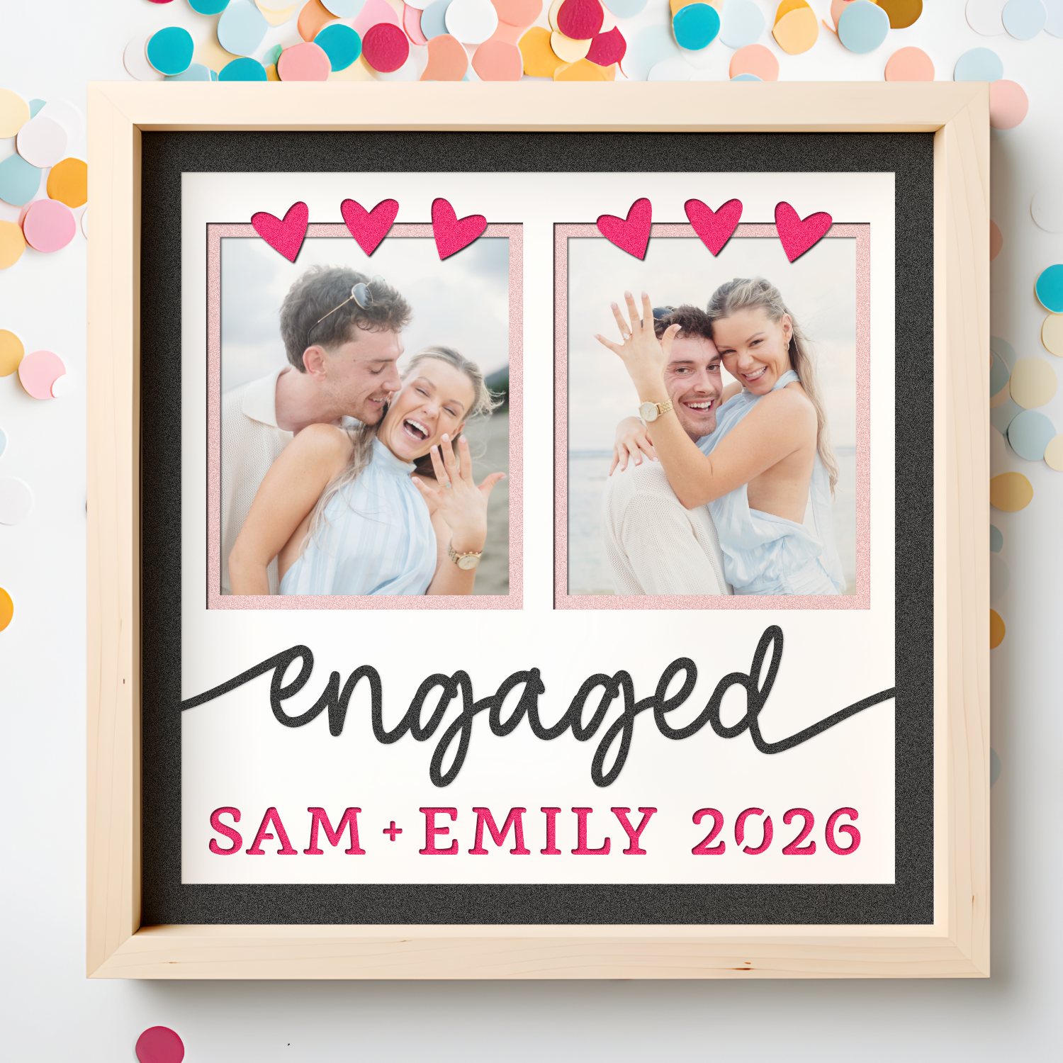 Engagement Customizable Picture Frame Layered Shadow Box Project