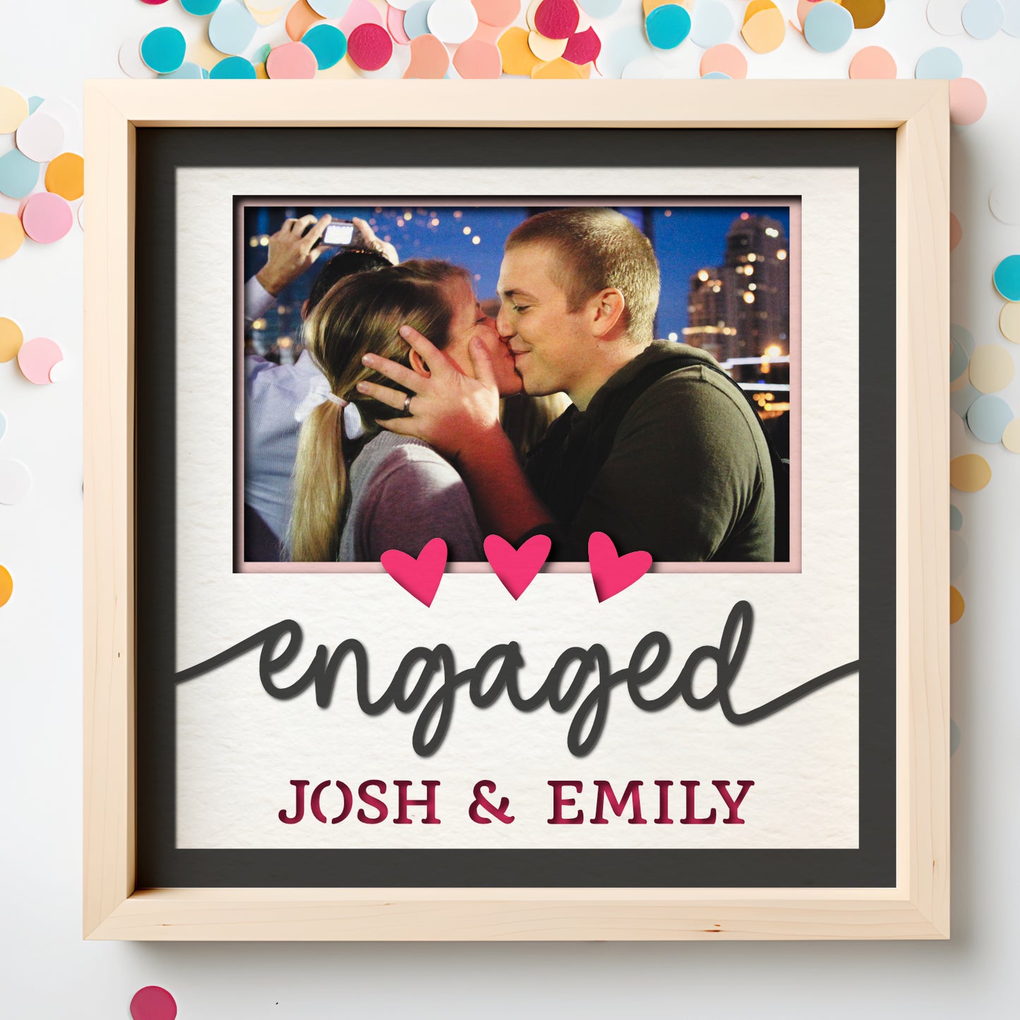 Engagement Customizable Picture Frame Layered Shadow Box Project