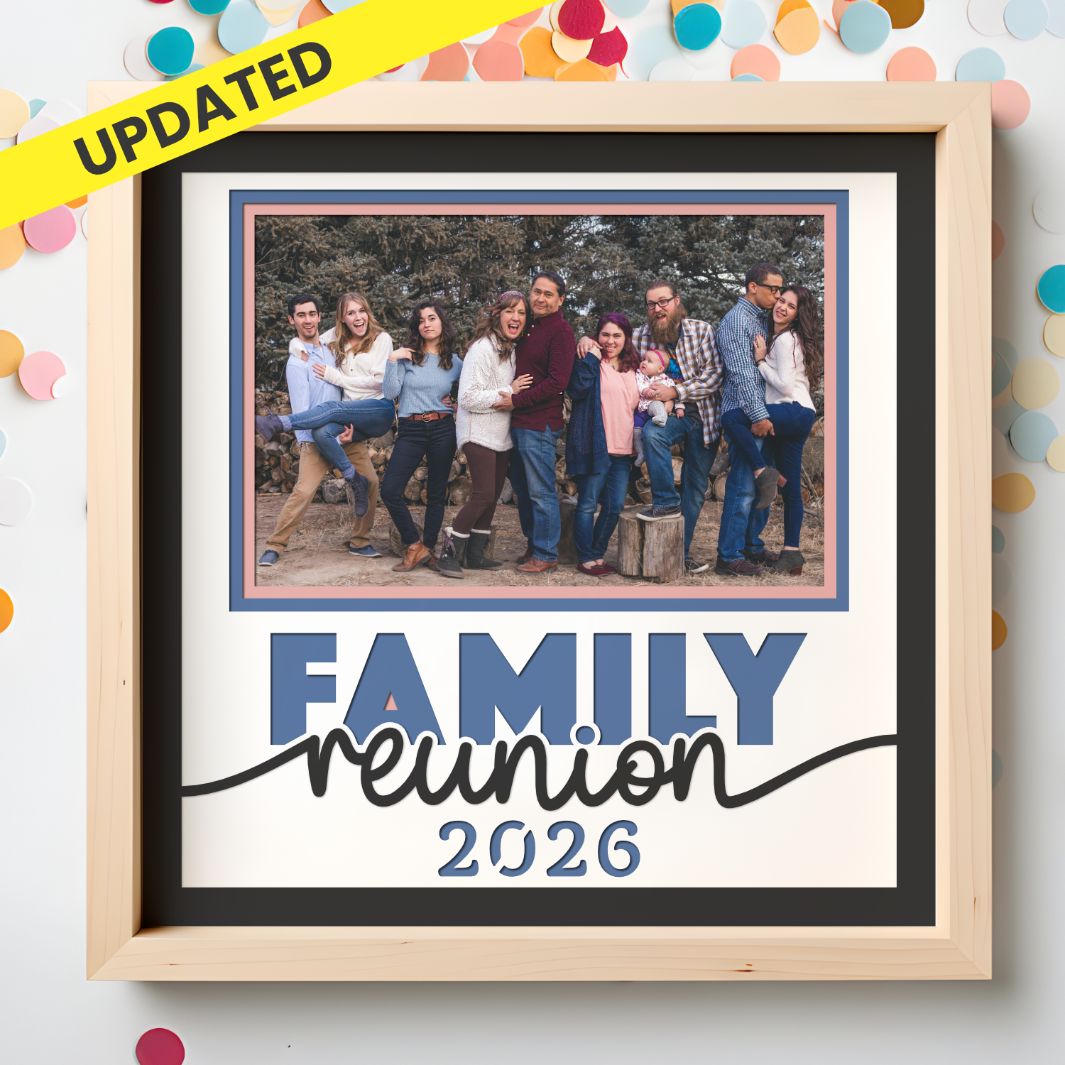 Family Reunion Picture Frame Shadow Box Project