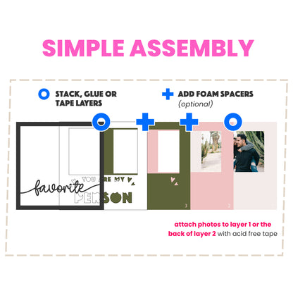 You are My Favorite Person Couple Love Layered Shadow Box Project