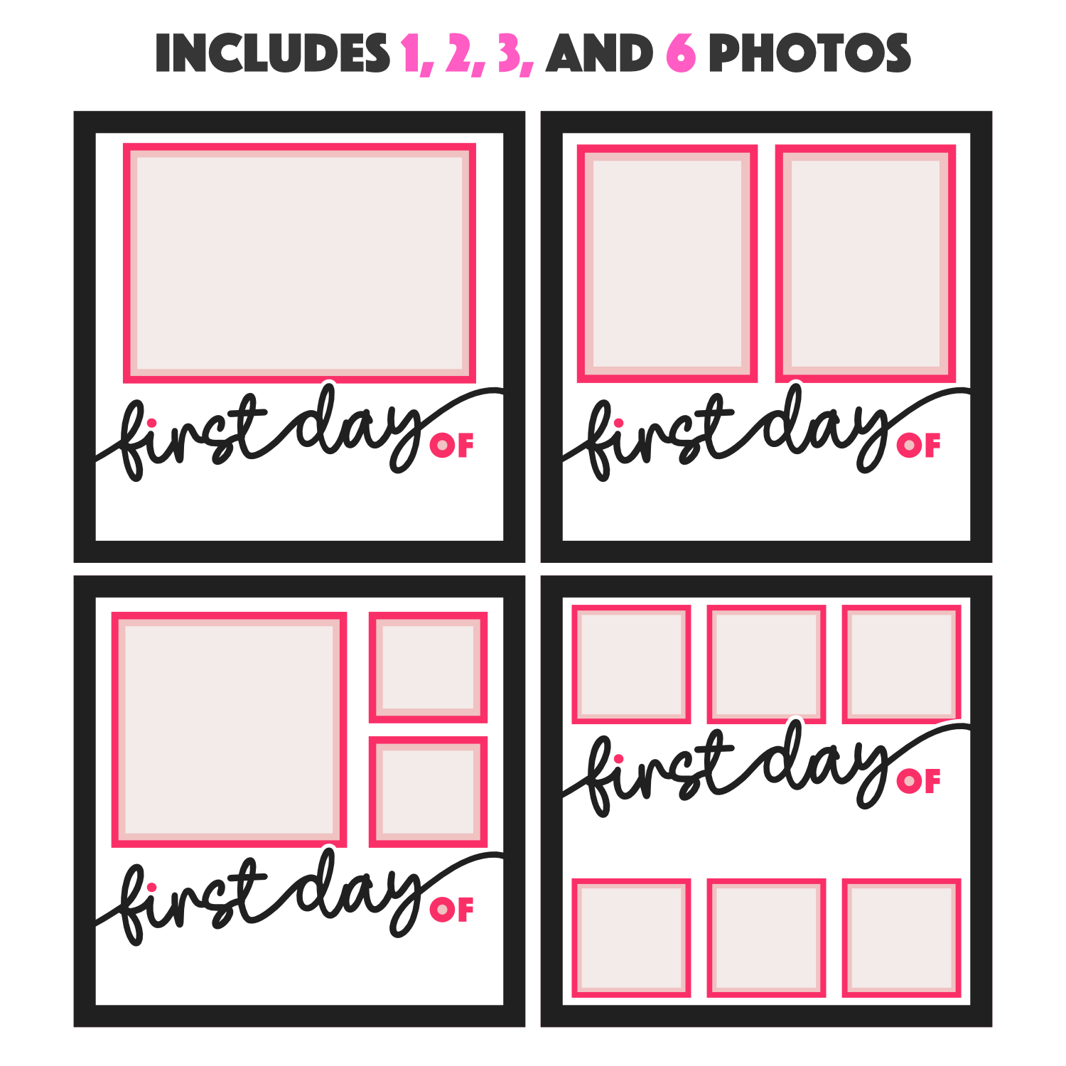 First Day of Customizable Picture Frame Layered Shadow Box Project