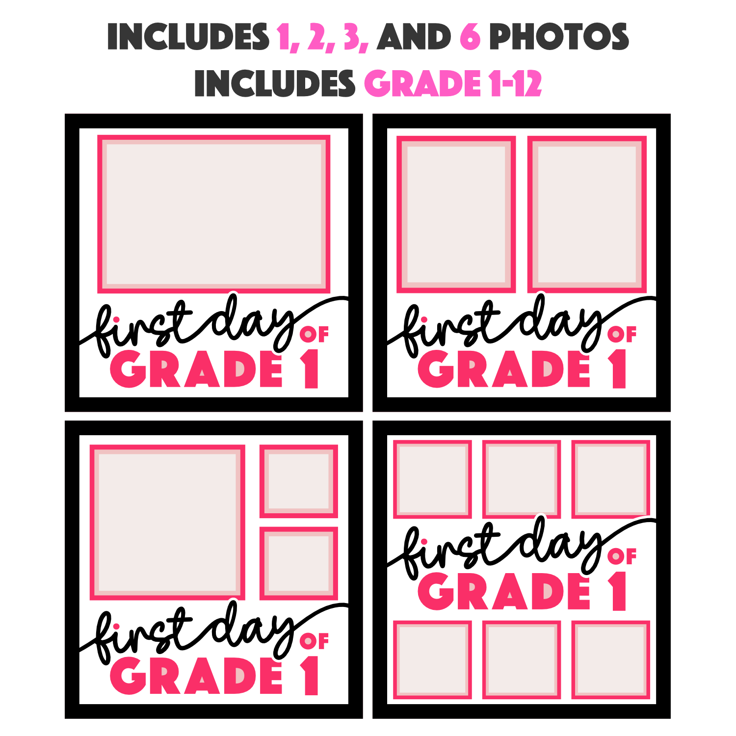 First Day of Grade x Picture Frame Layered Shadow Box Project