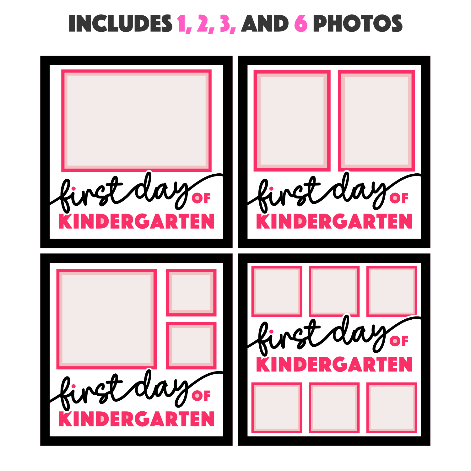 First Day of Kindergarten Picture Frame Layered Shadow Box Project
