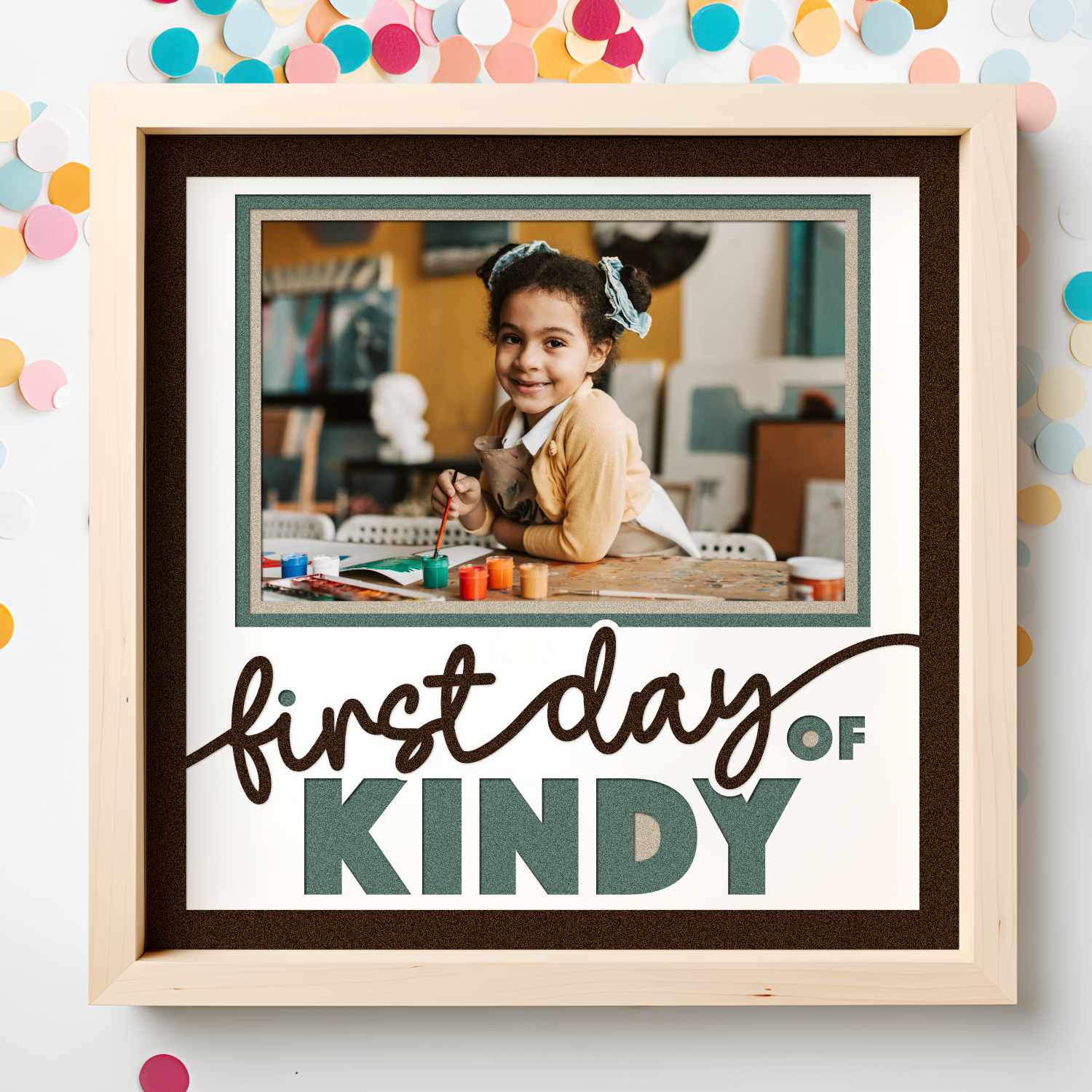 First Day of Kindy Picture Frame Layered Shadow Box Project