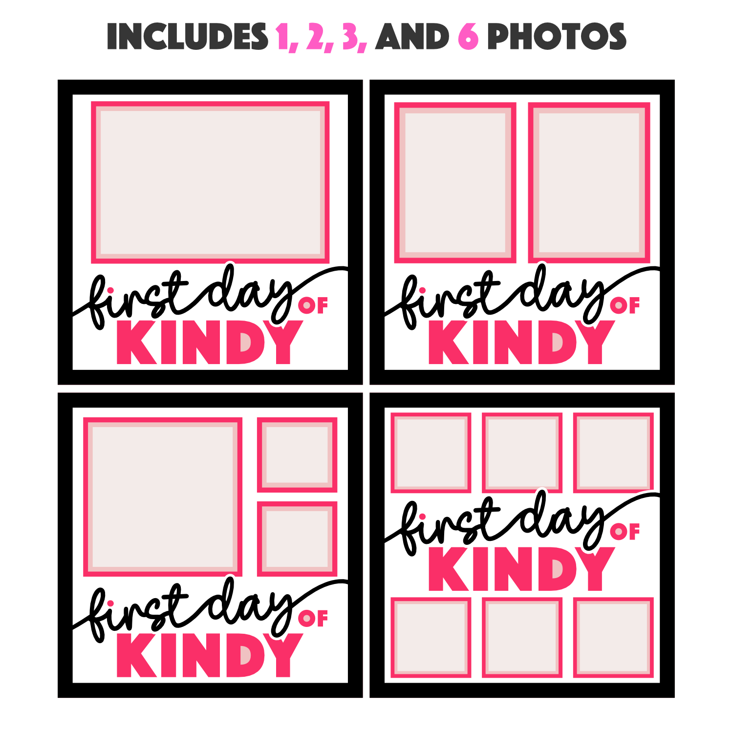 First Day of Kindy Picture Frame Layered Shadow Box Project