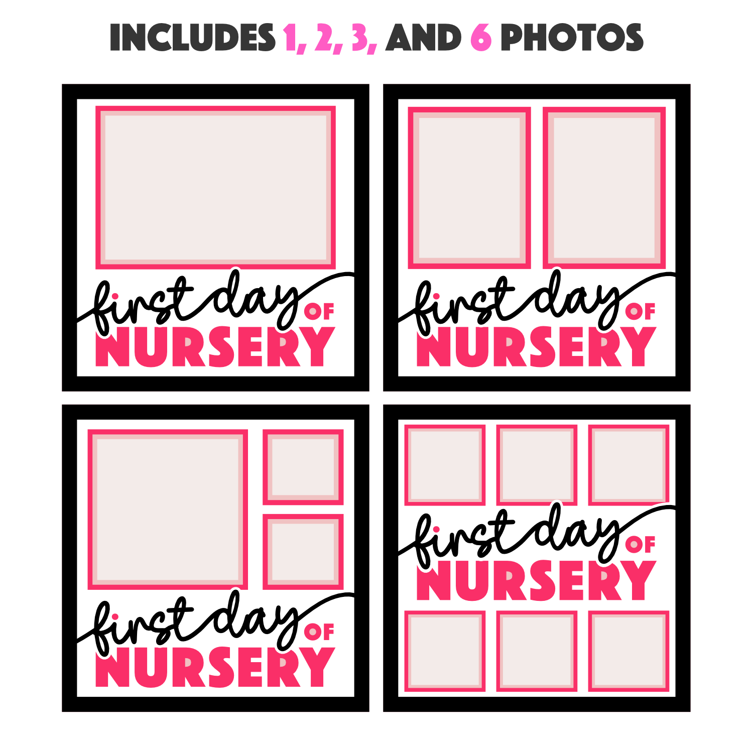 First Day of Nursery Picture Frame Layered Shadow Box Project