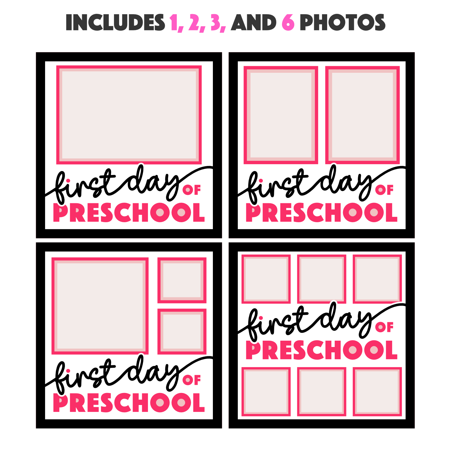 First Day of Preschool Picture Frame Layered Shadow Box Project
