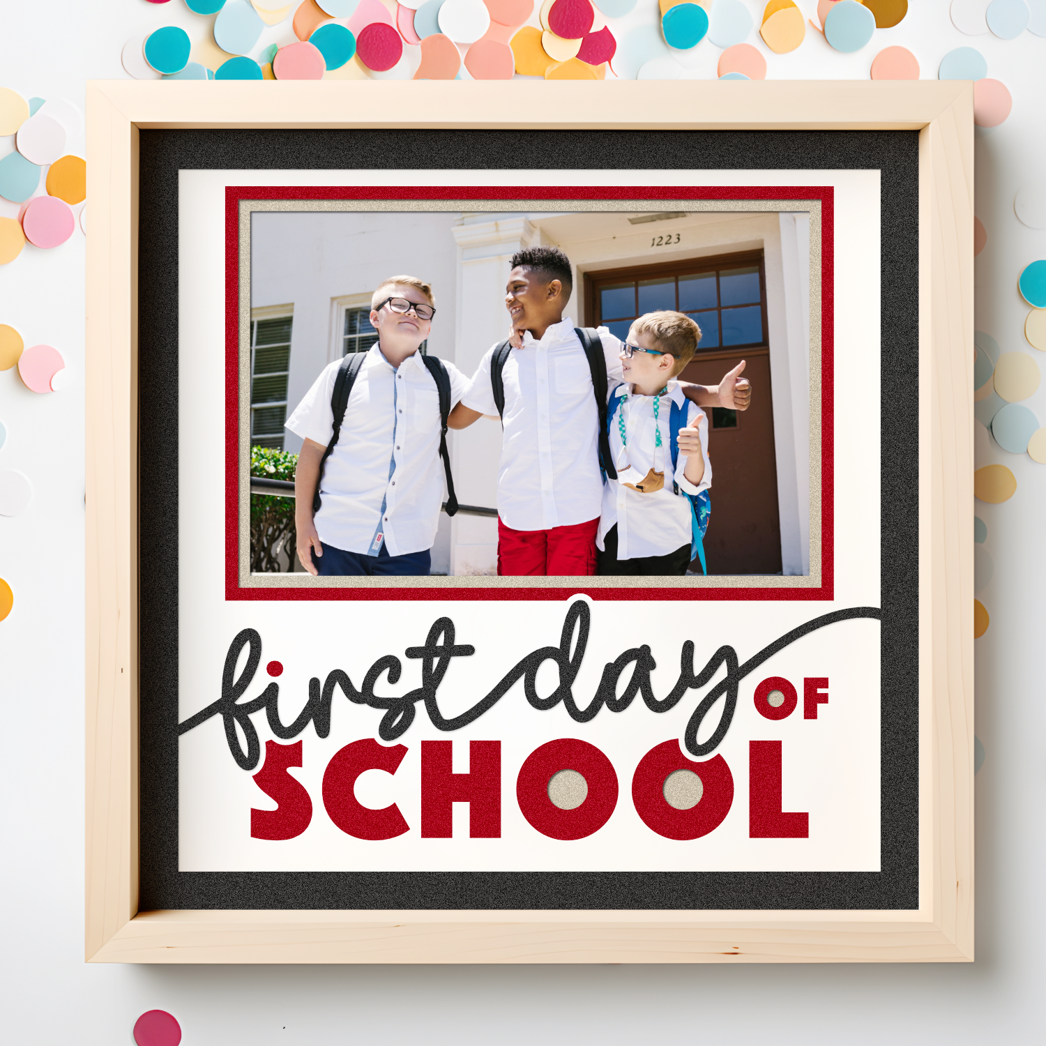 First Day of School Picture Frame Layered Shadow Box Project