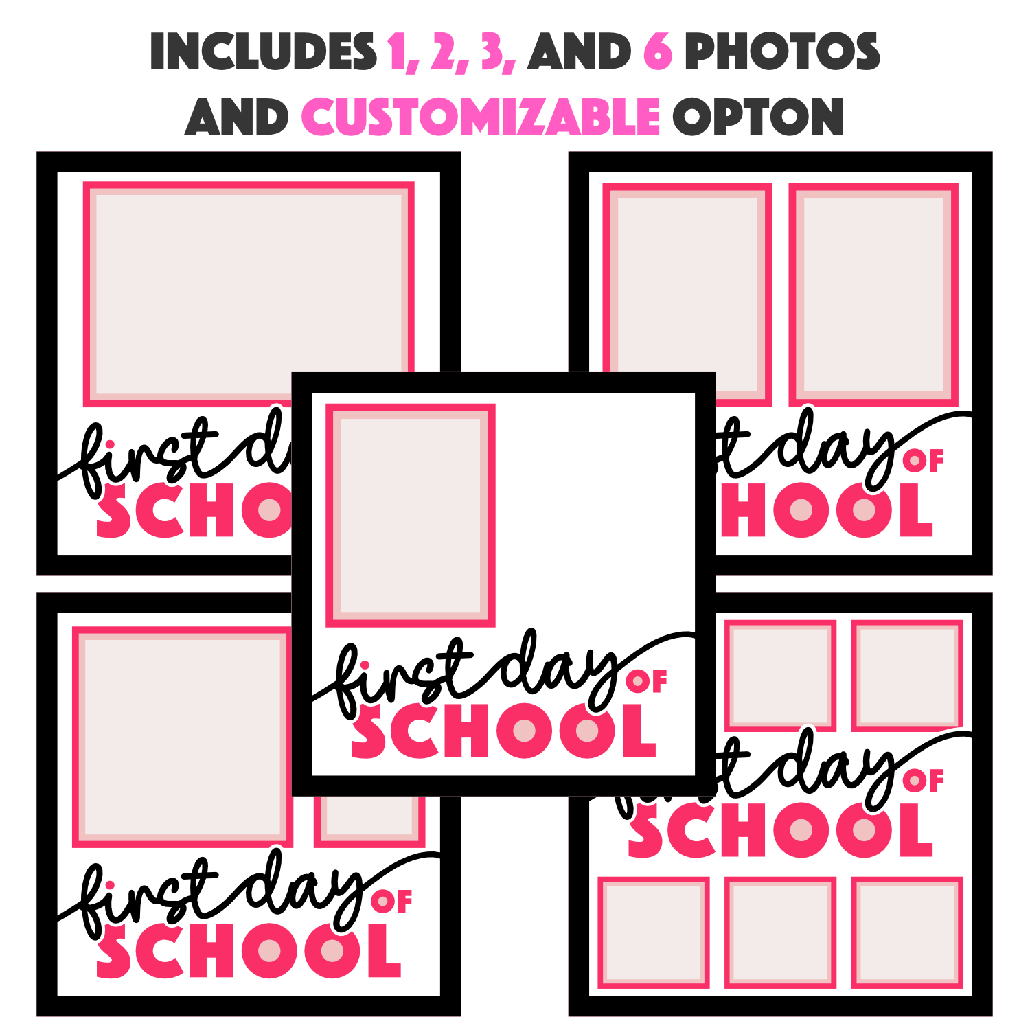 First Day of School Picture Frame Layered Shadow Box Project