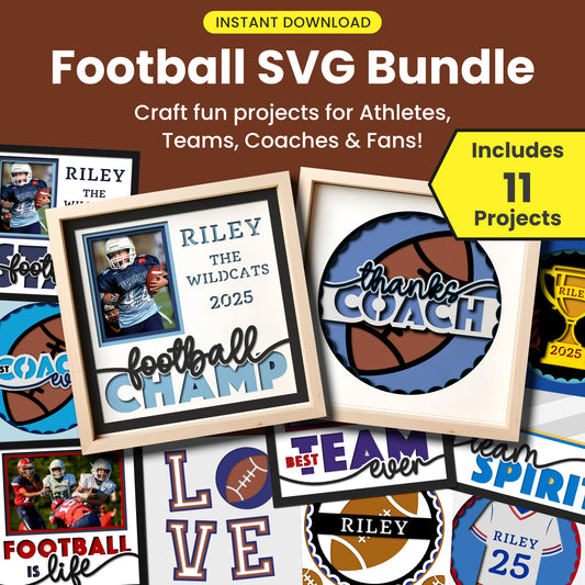 Football SVG Cut File Bundle