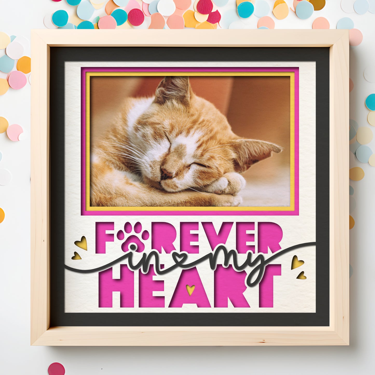 Forever in My Heart Pet Memorial Picture Frame Shadow Box Project