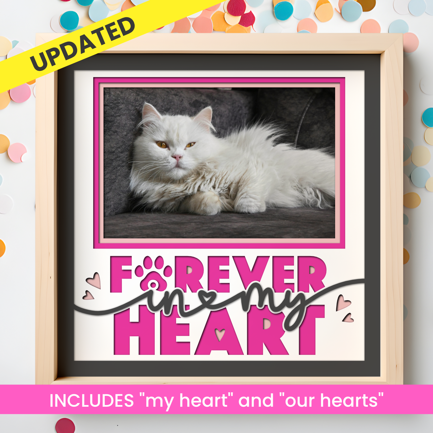 Forever in My Heart Pet Memorial Picture Frame Shadow Box Project