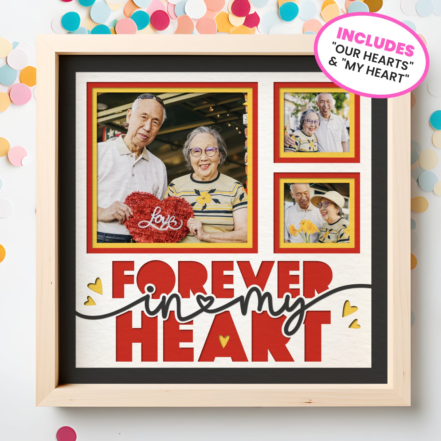 Forever in My Heart Memorial Picture Frame Layered Shadow Box Project