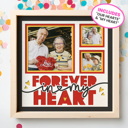 Forever in My Heart Memorial Picture Frame Layered Shadow Box Project