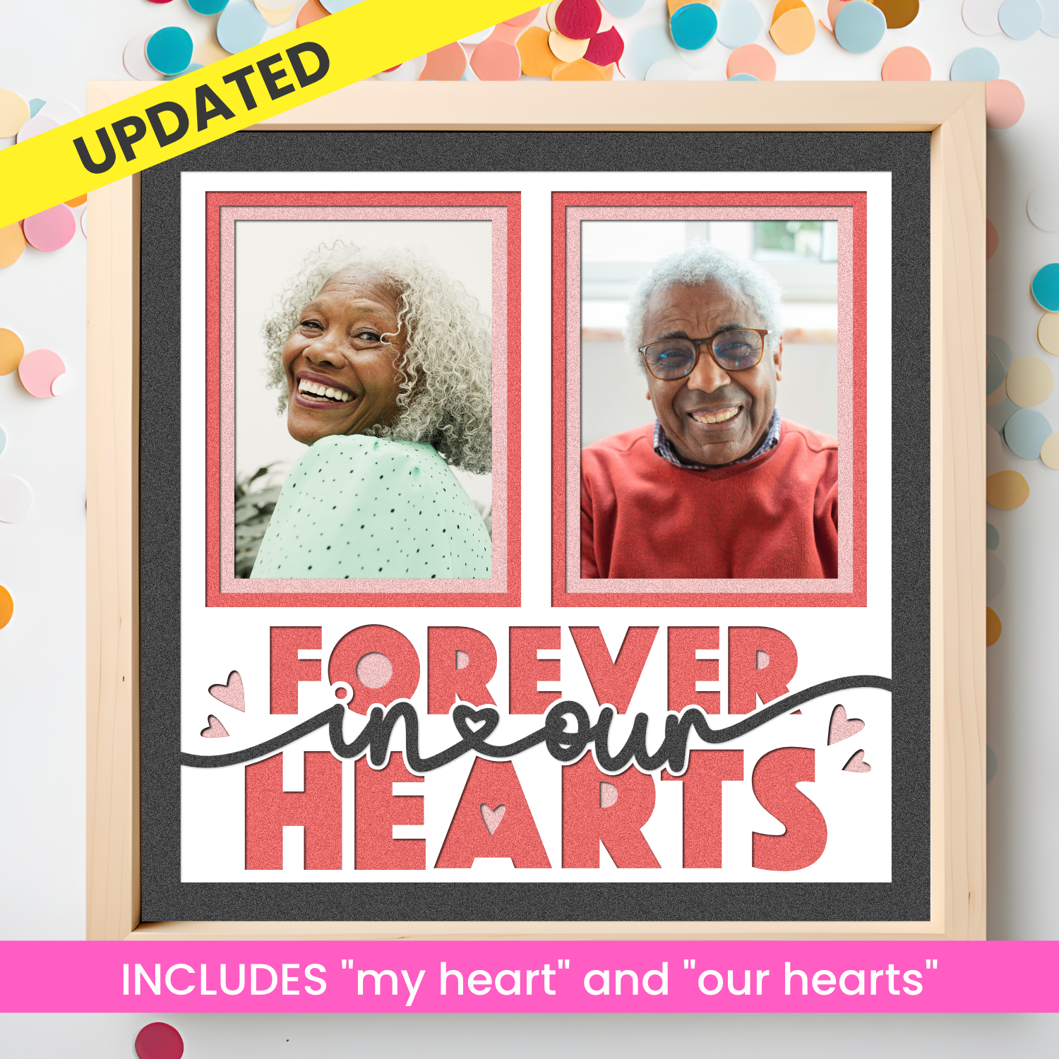 Forever in My Heart Memorial Picture Frame Layered Shadow Box Project