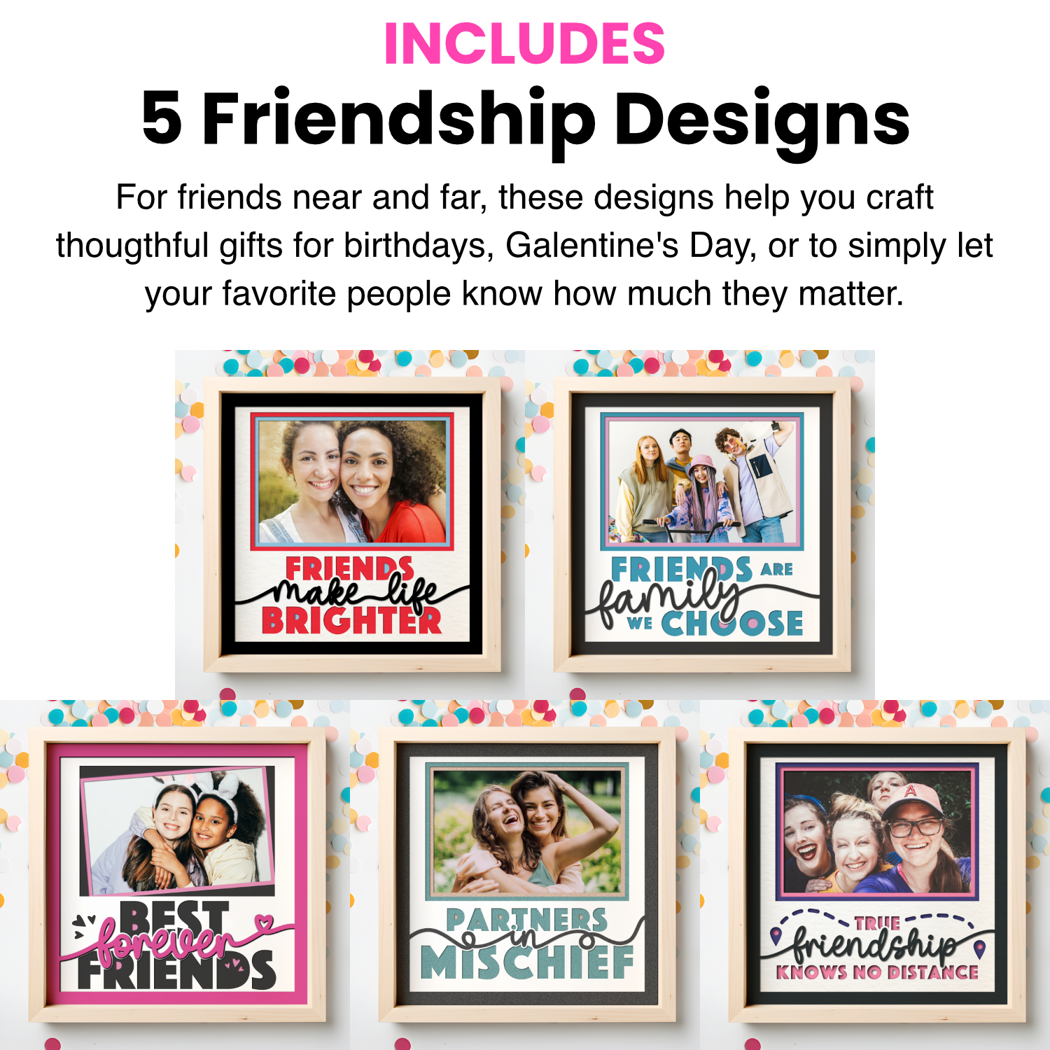 Crafting Keepsakes Starter Bundle | 35 Picture Frame Designs for Cutting Machines and Lasers