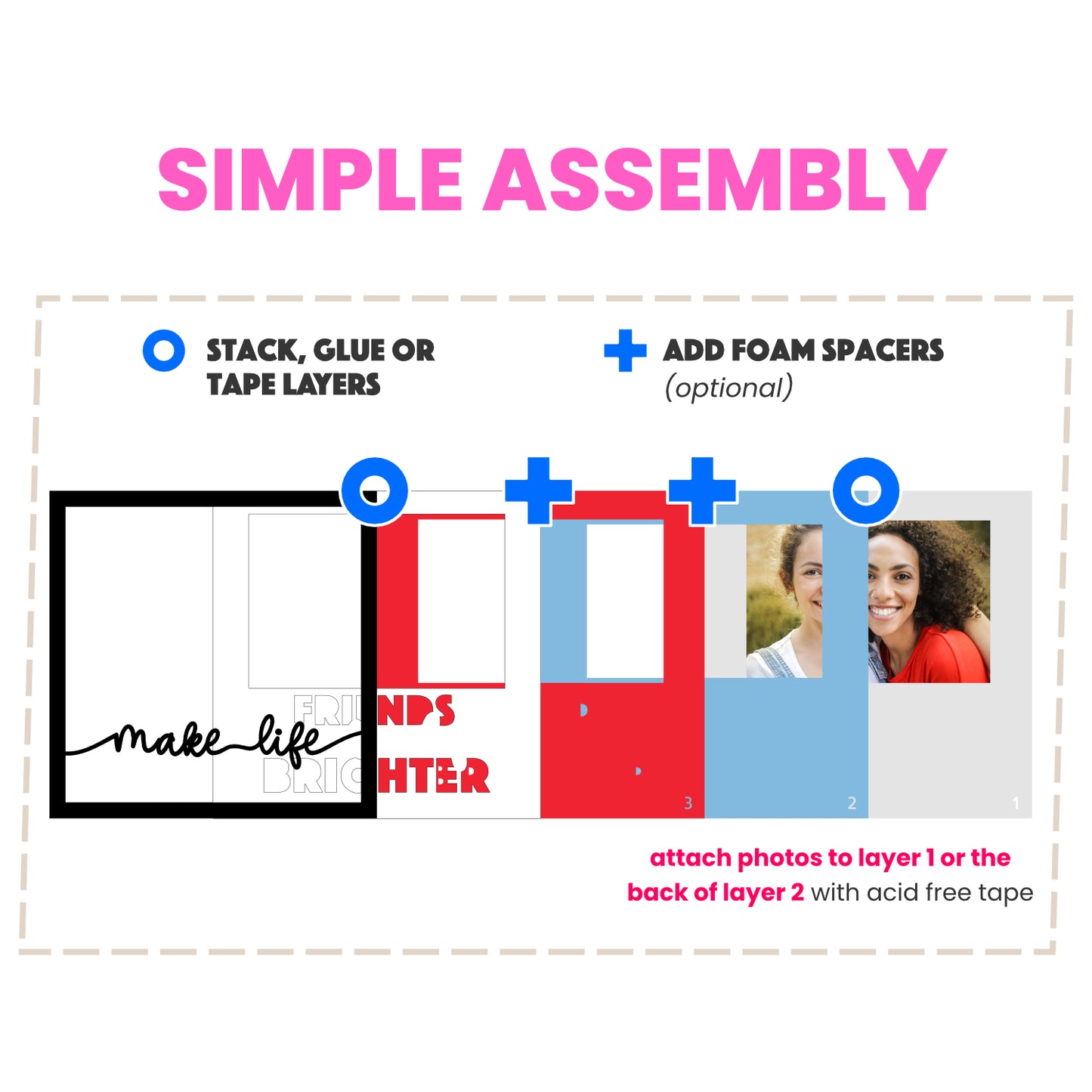 Friends Make Life Brighter Layered Shadow Box Picture Frame Project