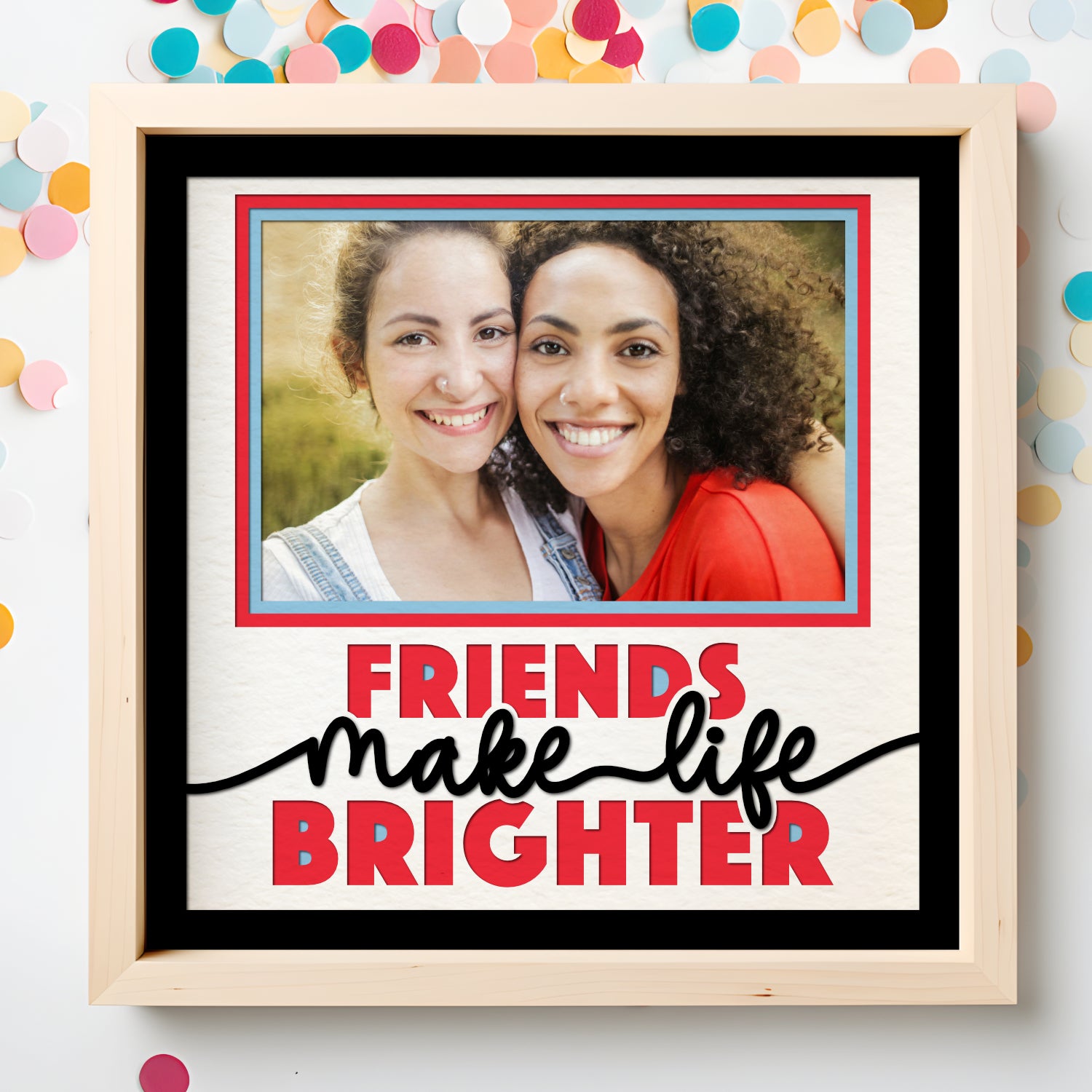 Frame Friends Best Friends Forever Picture Frame Shadow Box Project – CraftyCatSVG