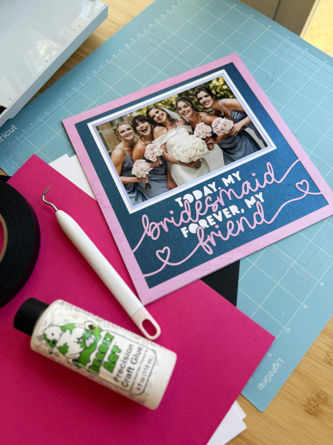 Today My Bridesmaid Forever My Friend Layered Shadow Box Project