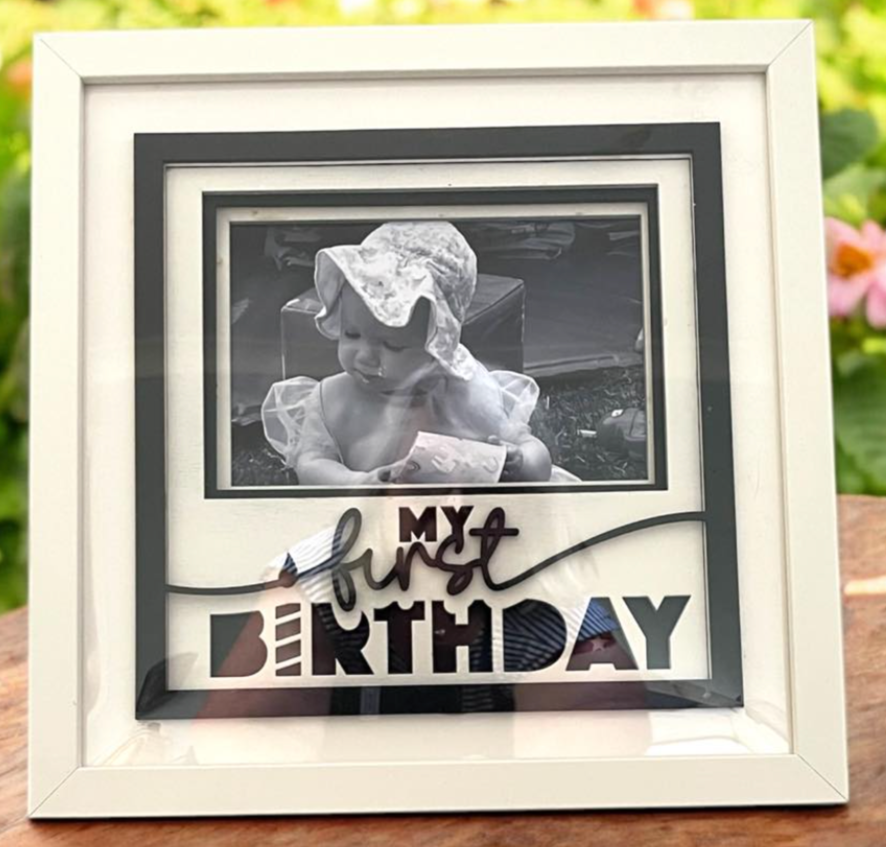 My First Birthday Picture Frame Shadow Box Project