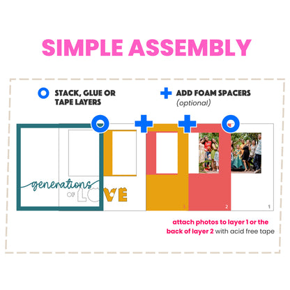 Generations of Love Picture Frame Shadow Box Project