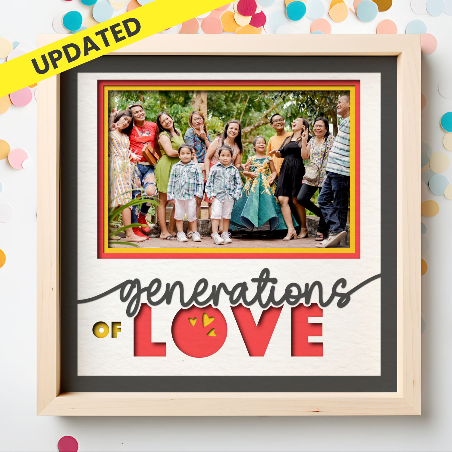 Generations of Love Picture Frame Shadow Box Project