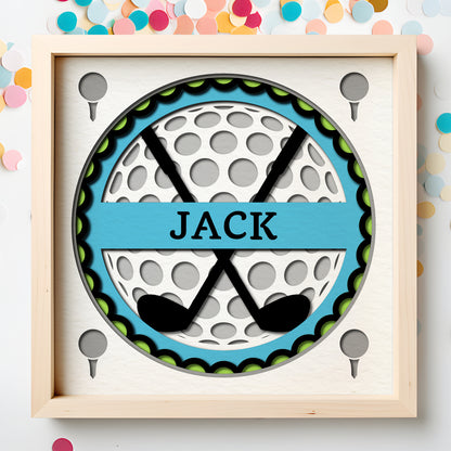 Golf Name Sign Layered SVG Shadow Box Project