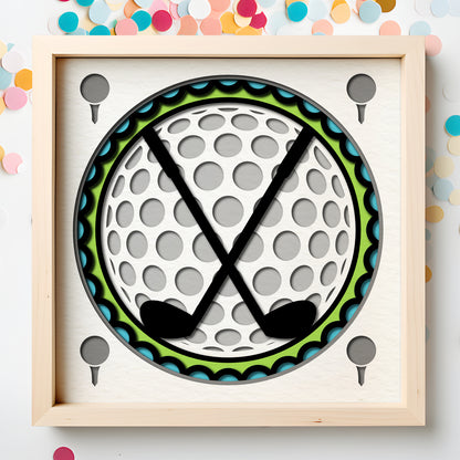 Golf Name Sign Layered SVG Shadow Box Project