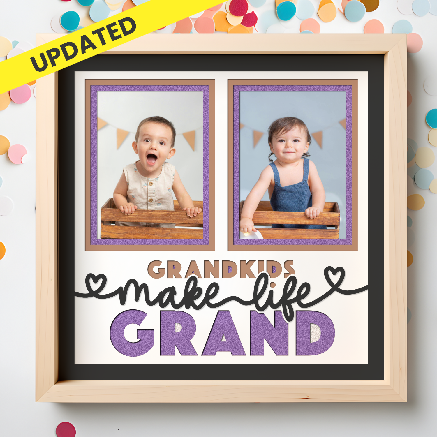 Grandkids Make Life Grand Layered Shadow Box Project