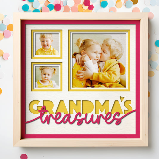 Grandma's Treasures Picture Frame Shadow Box Project