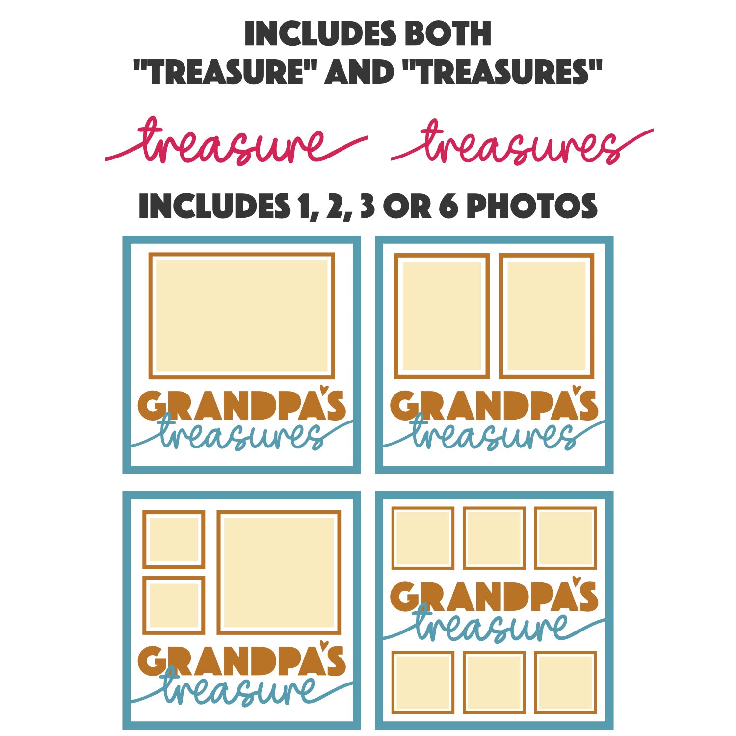 Grandpa's Treasures Picture Frame Shadow Box Project (includes Grandad)