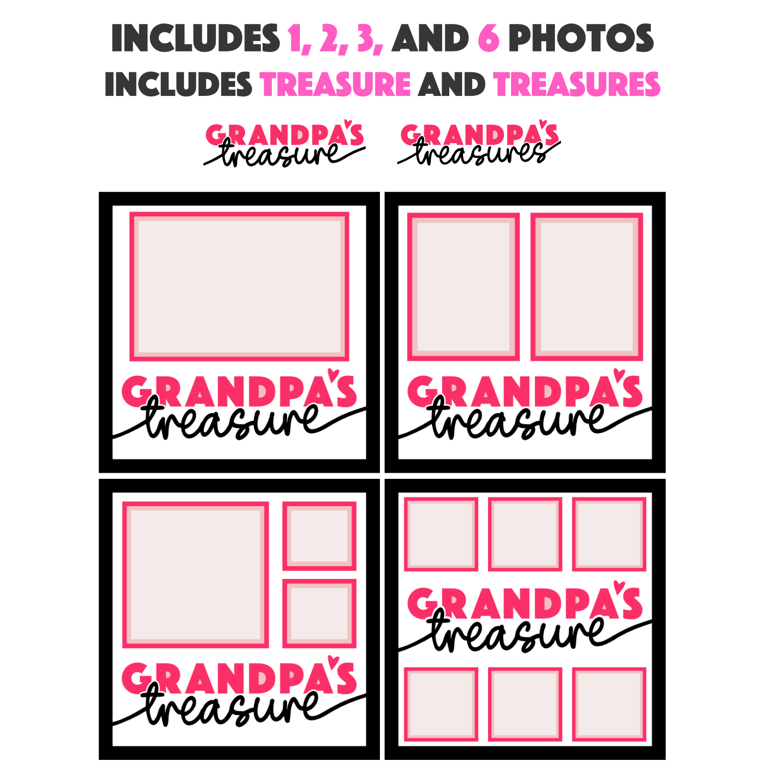 Grandpa's Treasures Picture Frame Shadow Box Project (includes Grandad)