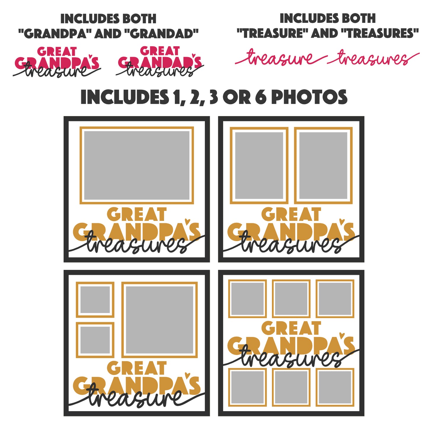 Great Grandpa's Treasures Picture Frame Shadow Box Project (includes Grandad)