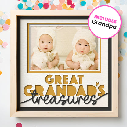 Great Grandpa's Treasures Picture Frame Shadow Box Project (includes Grandad)