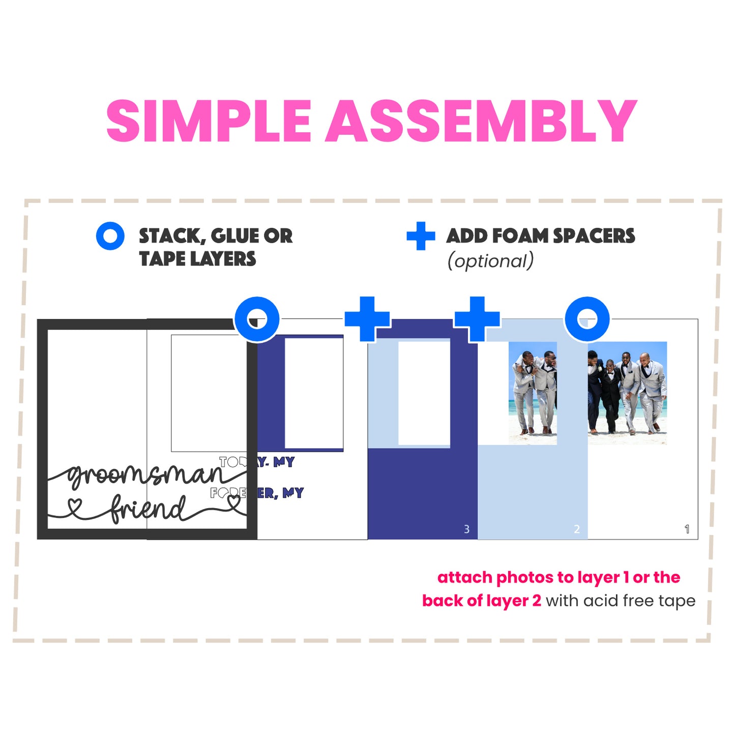 Today My Groomsman Forever My Friend Layered Shadow Box Project