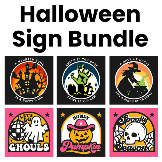 Halloween Sign SVG Bundle