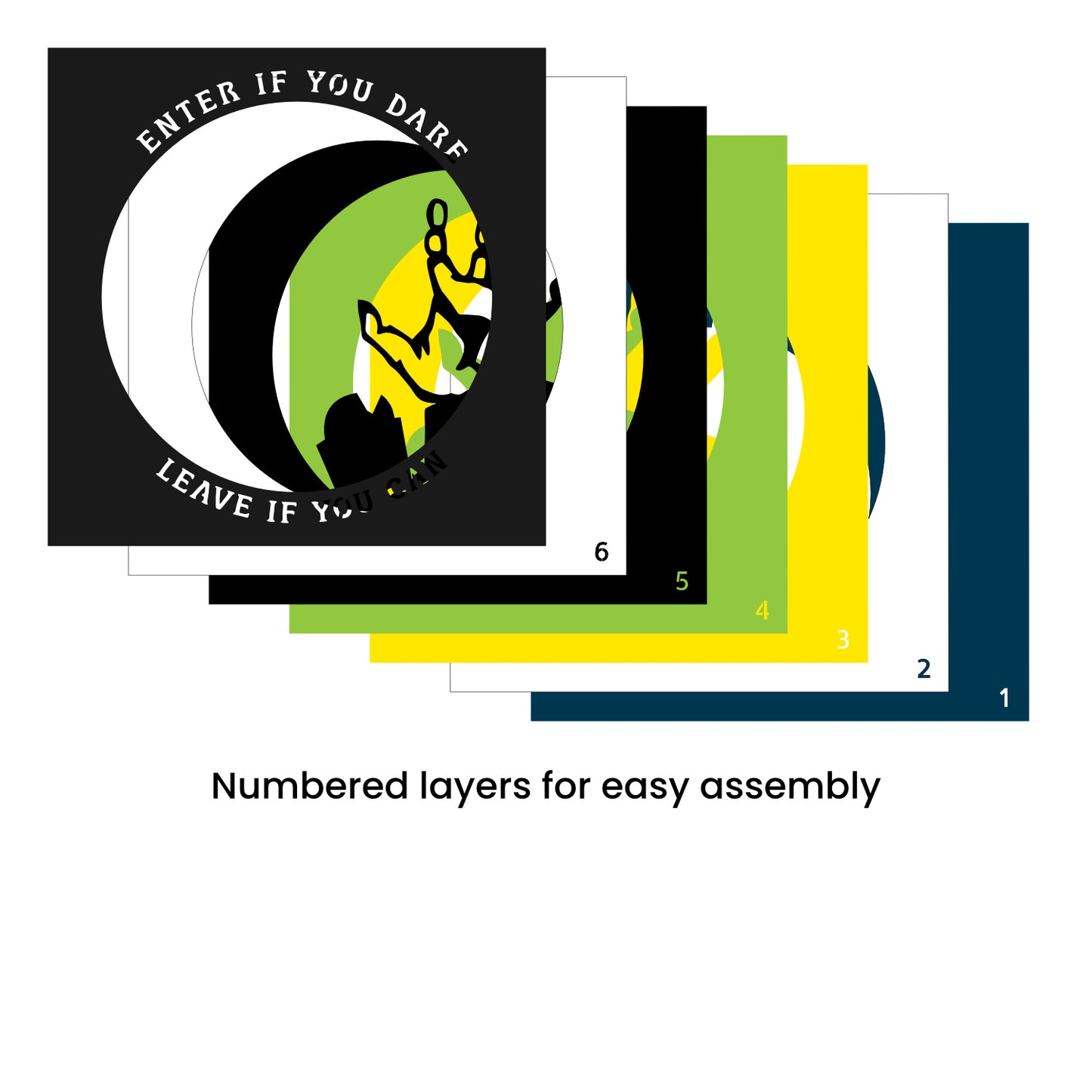 Zombie Hand Halloween Sign - 3d SVG Shadow Box Files