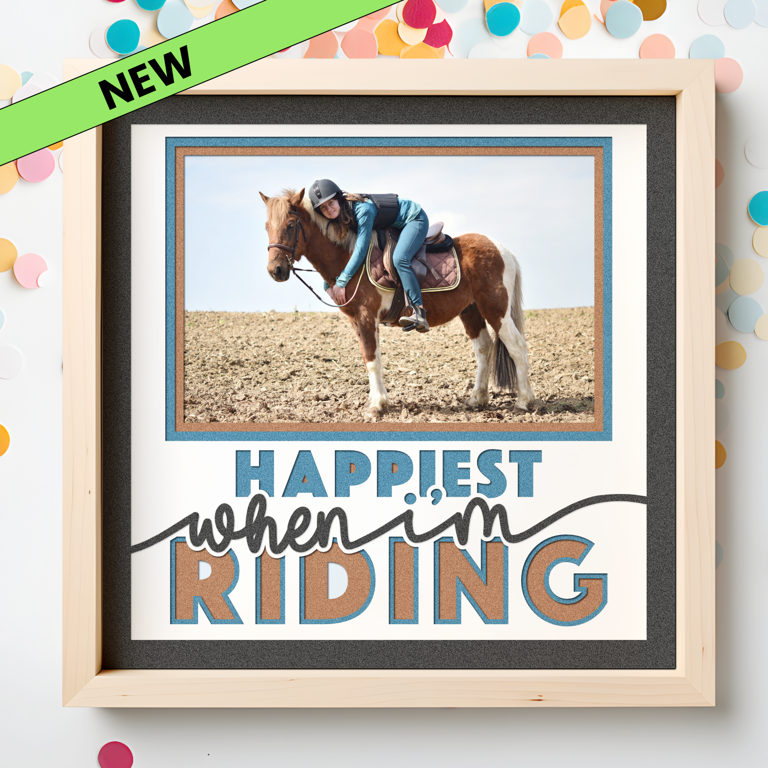 Happiest When I'm Riding Picture Frame Layered Shadow Box Project