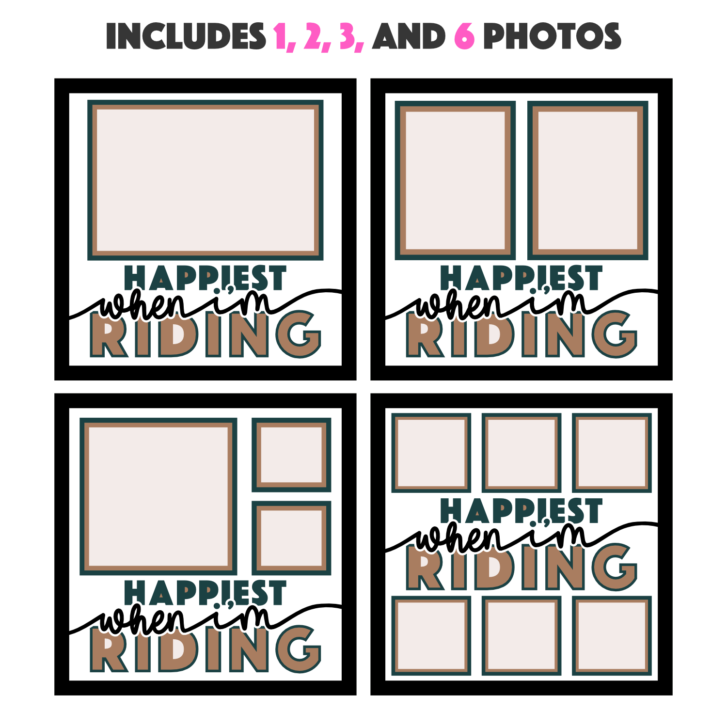 Happiest When I'm Riding Picture Frame Layered Shadow Box Project