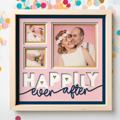 Happily Ever After Wedding Frame Layered Shadow Box Project