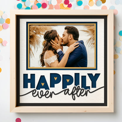 Happily Ever After Wedding Frame Layered Shadow Box Project