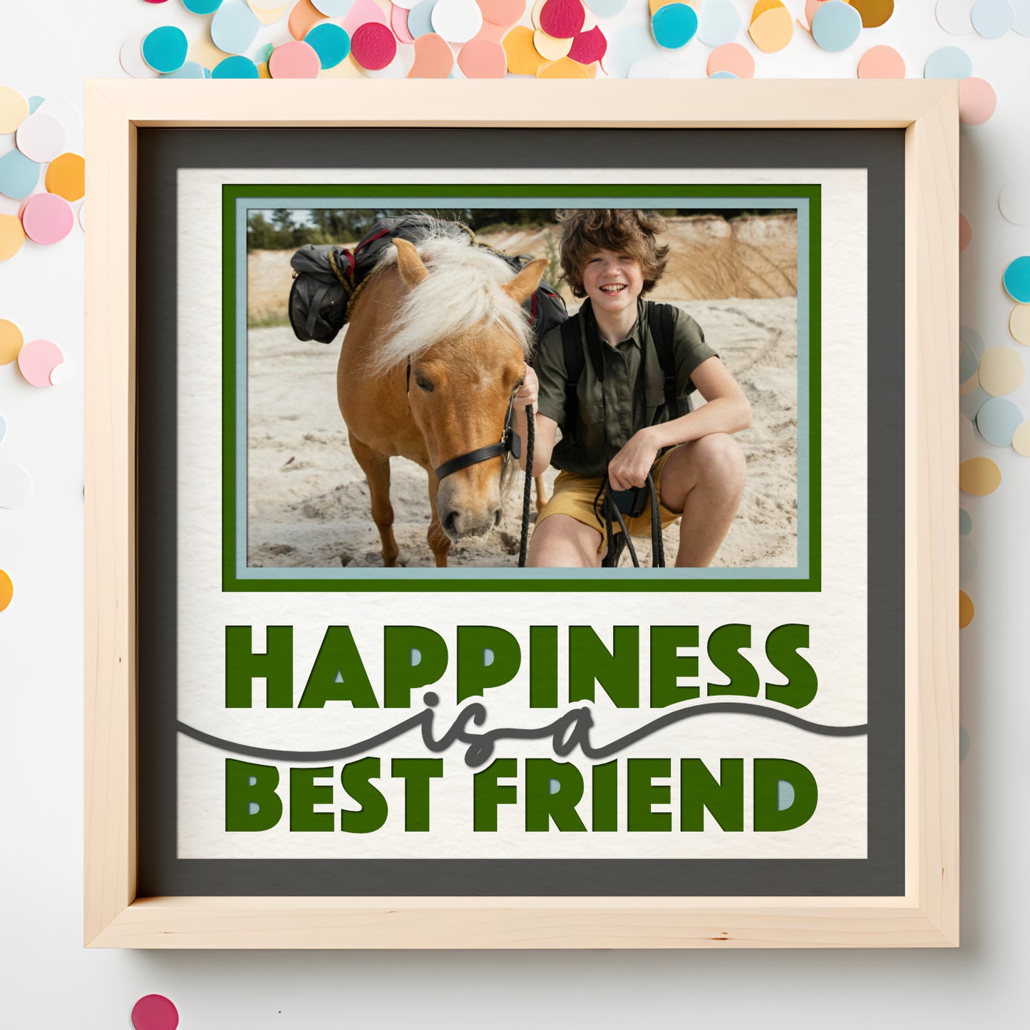 Happiness is a Best Friend Layered SVG Friendship Picture Frame Project