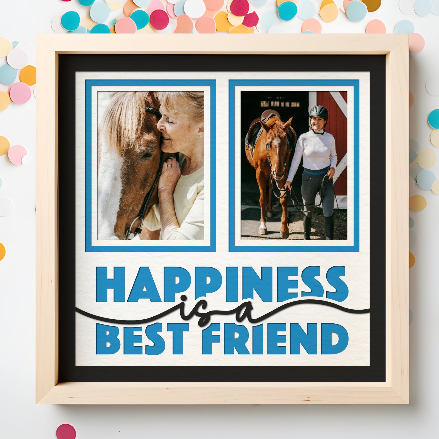 Happiness is a Best Friend Layered SVG Friendship Picture Frame Project