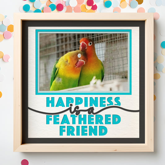 Happiness is a Feathered Friend Layered SVG Pet Memorial Picture Frame Project